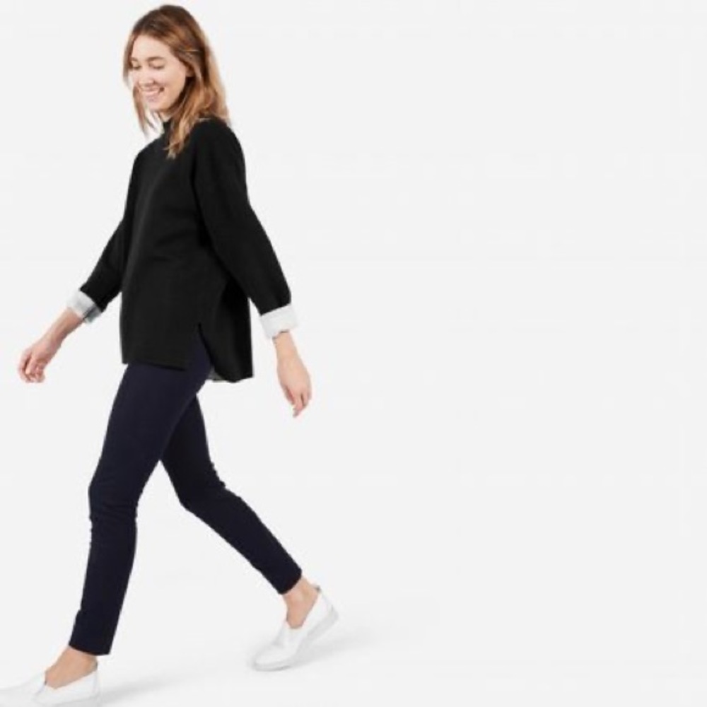 Everlane Double Knit Mock neck sweater